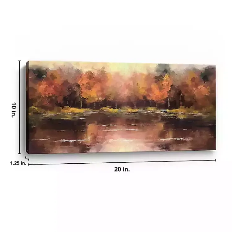 Fall>Kirklands Home Autumn Lake Canvas Art Print, 20x10 in.