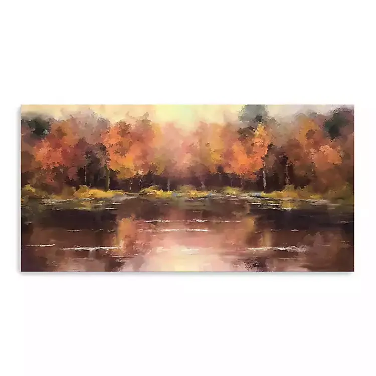 Fall>Kirklands Home Autumn Lake Canvas Art Print, 60x30 in.