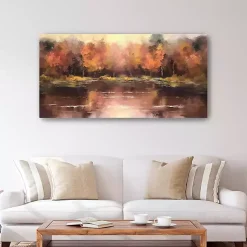 Fall>Kirklands Home Autumn Lake Canvas Art Print, 60x30 in.