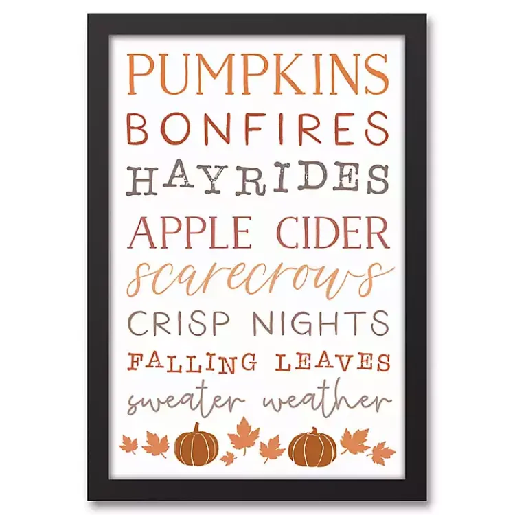 Fall>Kirklands Home Autumn Things Framed Canvas Art Print