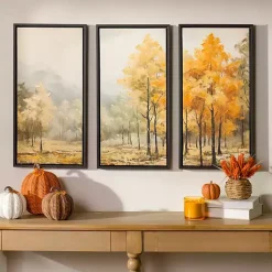 Kirklands Home Autumn Treeline Framed Canvas Art Prints, Set of 3 Multi Sale