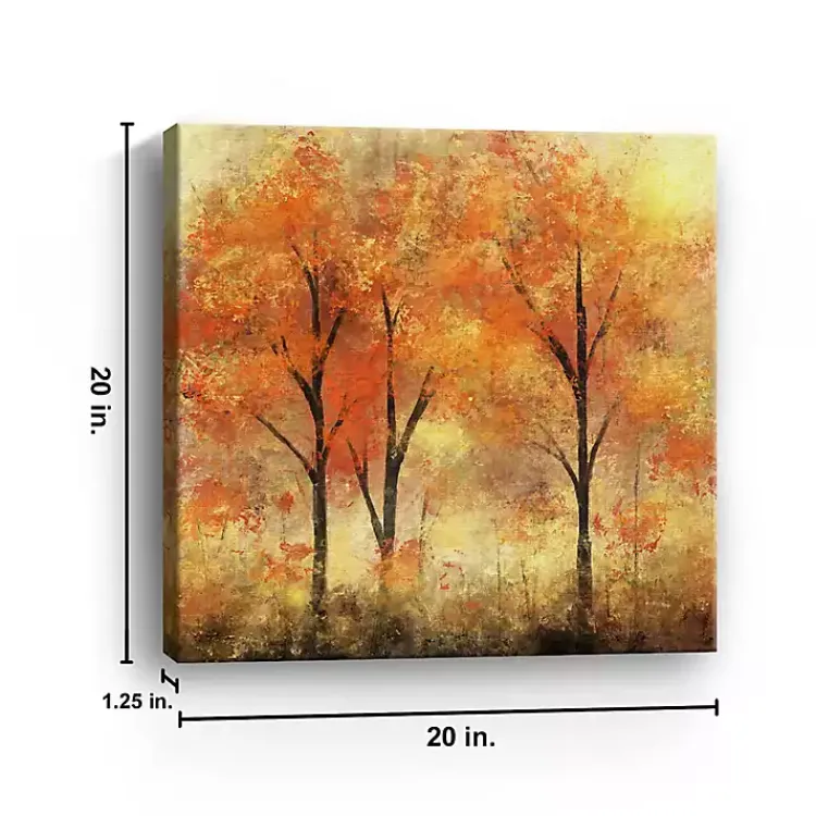 Fall>Kirklands Home Autumn Trees Canvas Art Print, 20x20 in. Orange