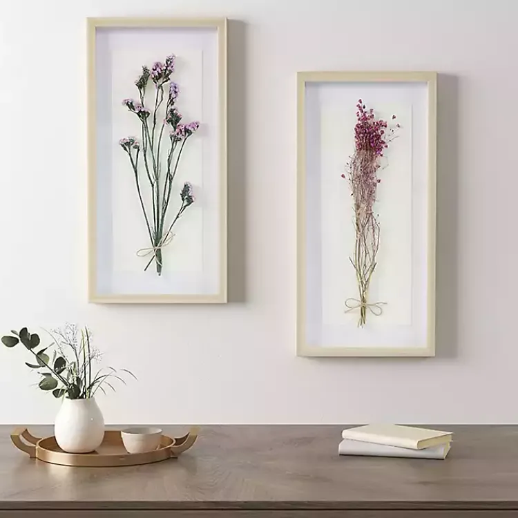 Kirklands Home Avant Garden Dried Flowers Shadowboxes, Set of 2 Online