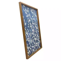 Kirklands Home Azure Blooms Framed Canvas Art Print Clearance