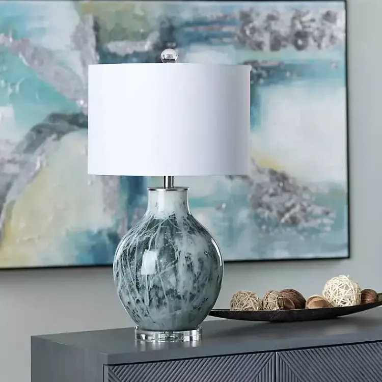 Kirklands Home Azure Blue Ocean Table Lamp White Sale