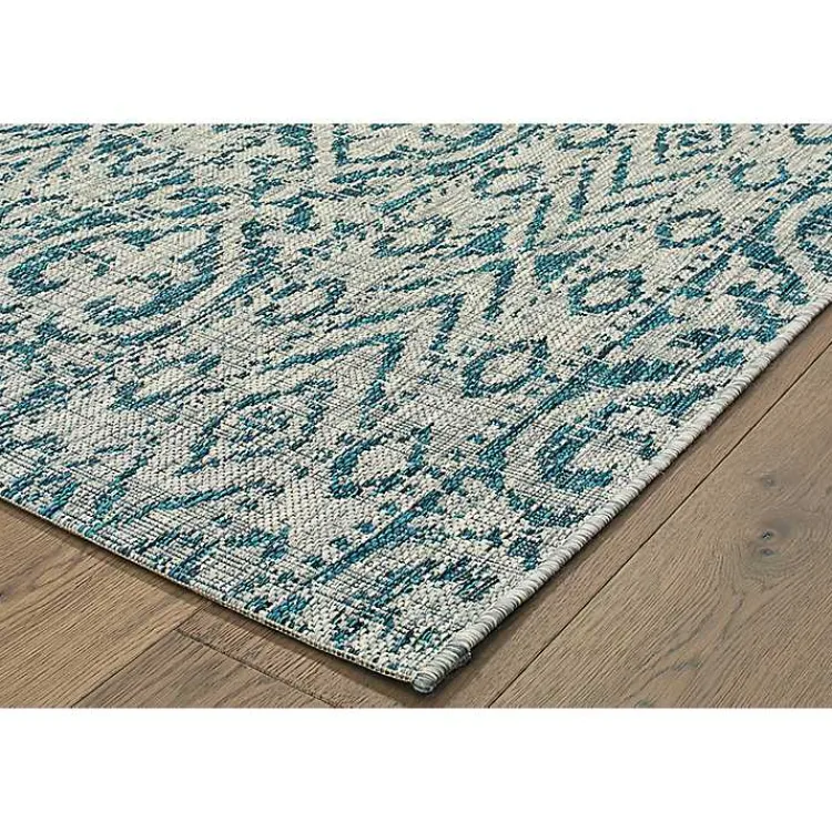 Kirklands Home Azure Terrace Sun Shower Outdoor Area Rug, 5x8 Clearance
