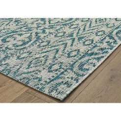 Kirklands Home Azure Terrace Sun Shower Outdoor Area Rug, 7x9 New