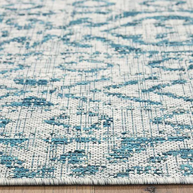 Kirklands Home Azure Terrace Sun Shower Outdoor Area Rug, 7x9 New
