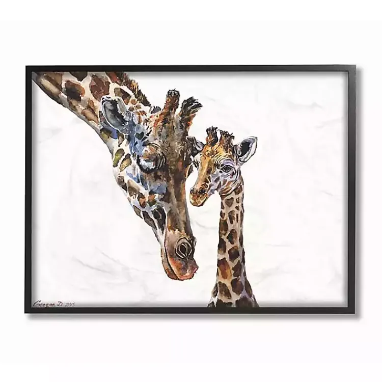 Kirklands Home Baby Giraffe Watercolor Framed Art Print Hot