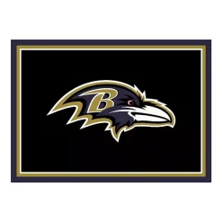 Kirklands Home Baltimore Ravens Area Rug, 4x6 Black