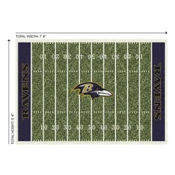 Kirklands Home Baltimore Ravens Home Field Area Rug, 6x8 Clearance