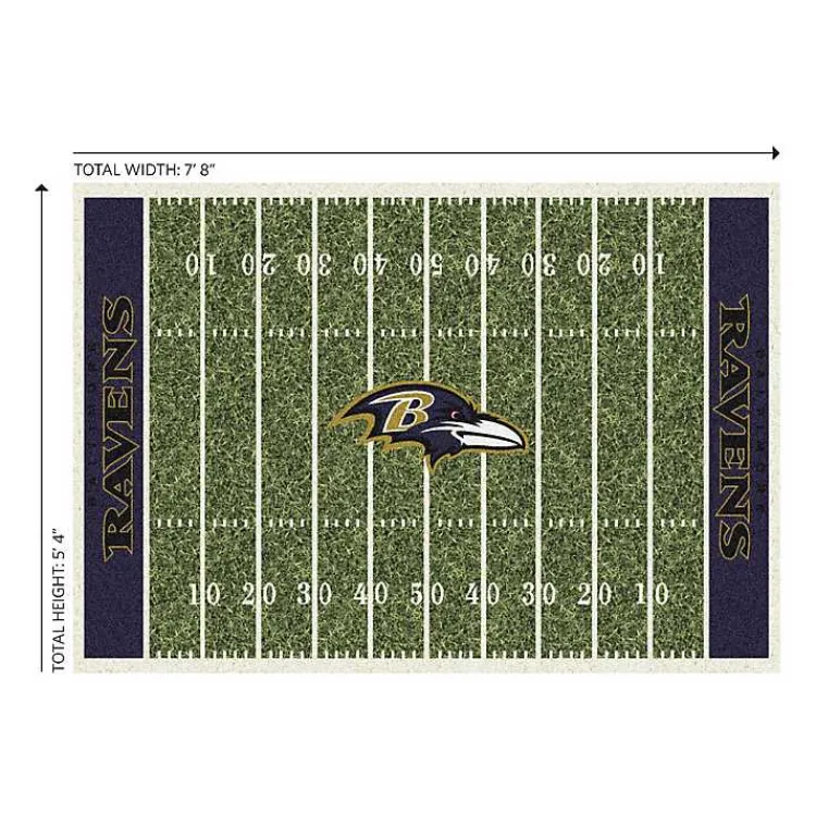 Kirklands Home Baltimore Ravens Home Field Area Rug, 6x8 Clearance