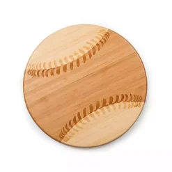 Kirklands Home Bamboo Wood Baseball Serving Board Tan