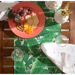 Kirklands Home Banana Leaf Outdoor Table Runner, 108 in. Green Discount