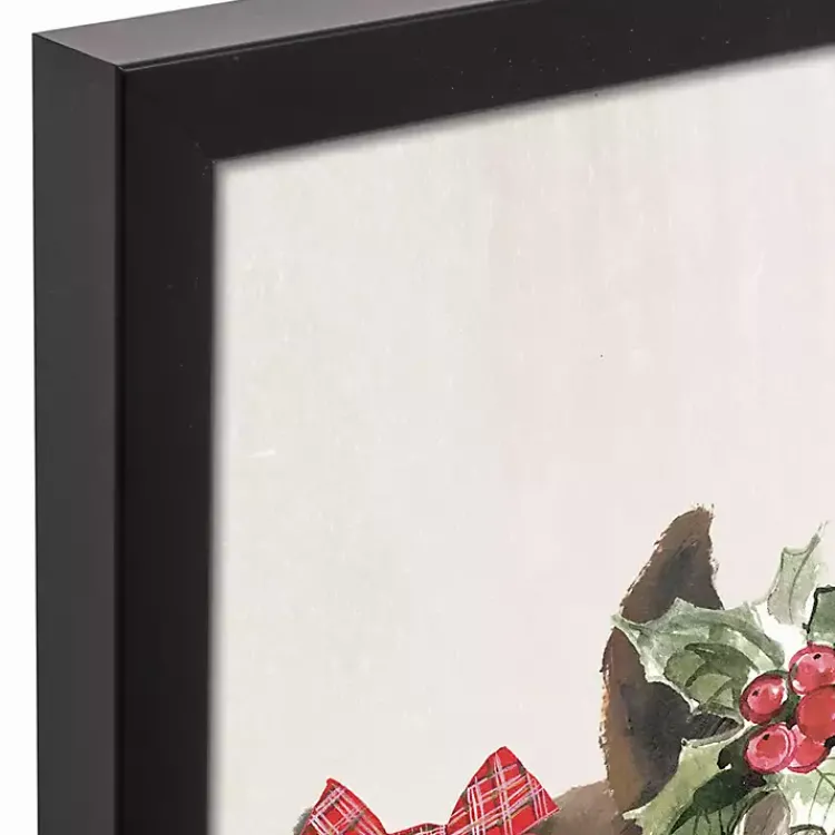Christmas Art & Wall Decor>Kirklands Home Barn Animals Black Framed Canvas Art Print