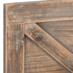 Kirklands Home Barn Door Wall Plaque with Glass Vases Brown Best