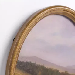 Kirklands Home Barn Landscape Oval Framed Art Print Best