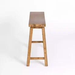 Kirklands Home Barnwood Wire Brush Sonoma Counter Bench Brown Online