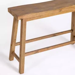Kirklands Home Barnwood Wire Brush Sonoma Counter Bench Brown Online