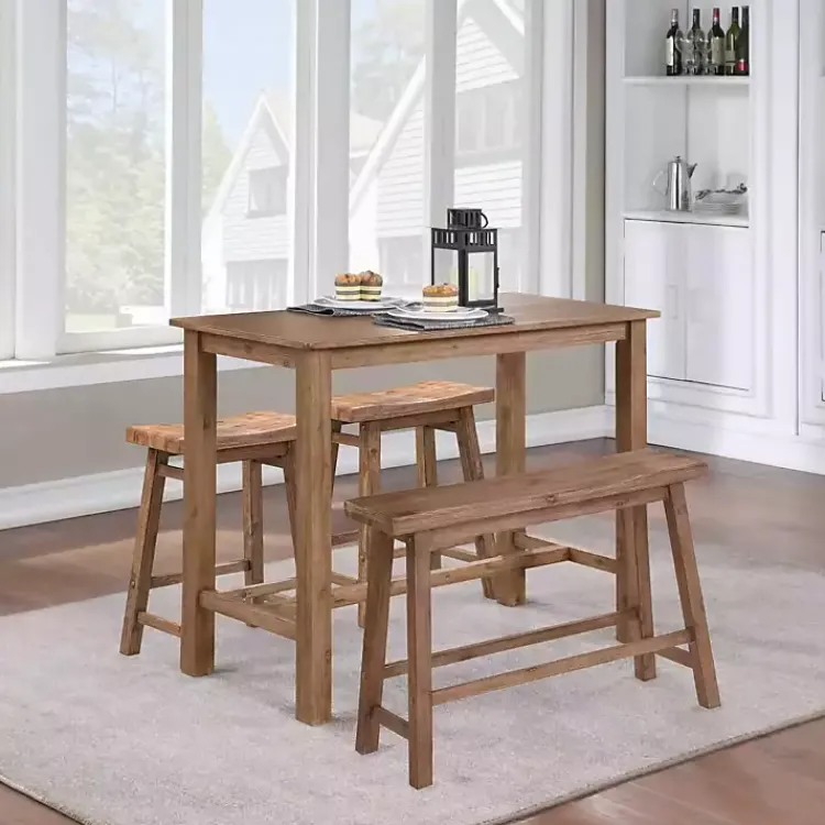Kirklands Home Barnwood Wire Brush Sonoma Counter Height Table Brown Best
