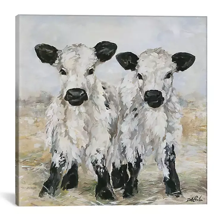 Kirklands Home Barnyard Buds Canvas Art Print White New