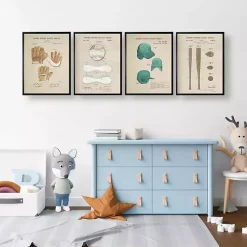 Kirklands Home Baseball Patents Framed Art Prints Multi Clearance