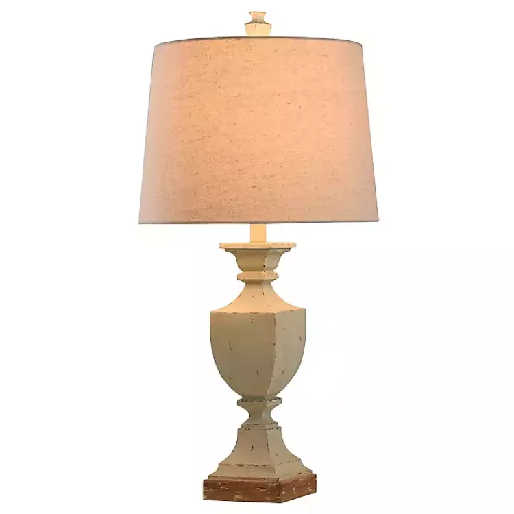 Kirklands Home Basilica Sky Farmhouse Table Lamp Tan Clearance