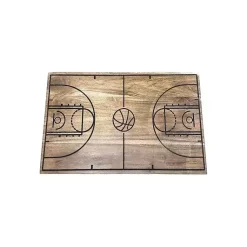 Kirklands Home Basketball Court Wooden Serving Board Brown Hot