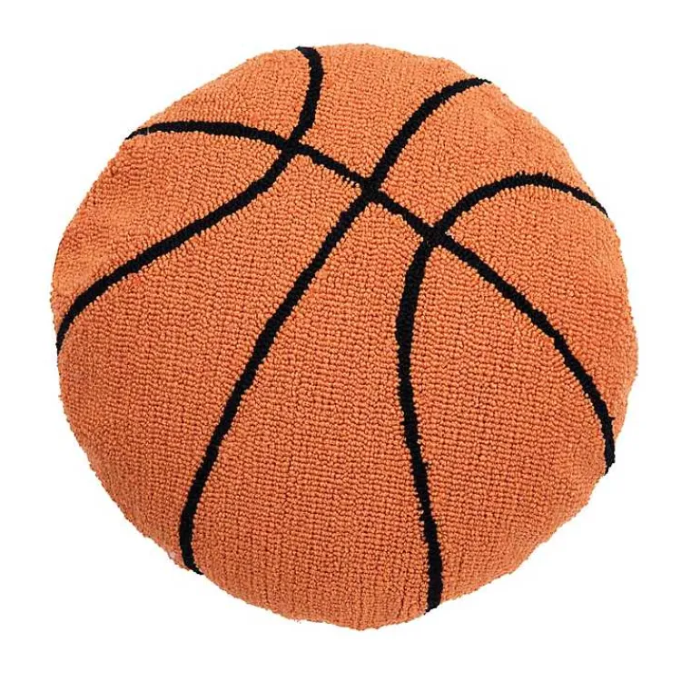 Pillows>Kirklands Home Basketball Shaped Pillow Orange