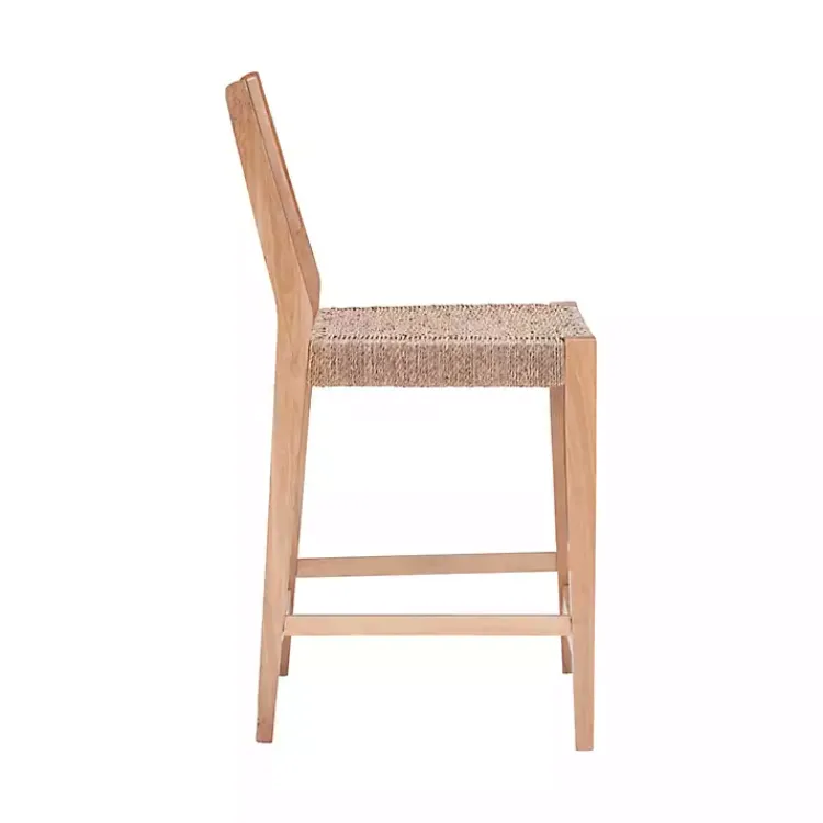 Kirklands Home Basketweave Seat Counter Stools, Set of 2 Tan