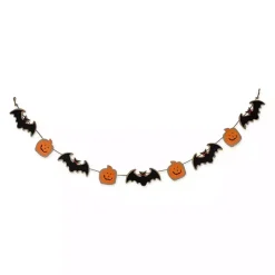 Halloween>Kirklands Home Bat and Pumpkin Garland