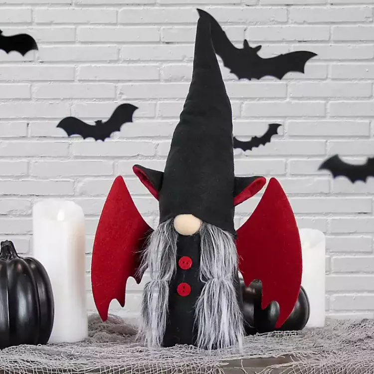 Halloween>Kirklands Home Bat Girl Gnome Halloween Decoration