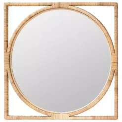 Kirklands Home Bayan Natural Rattan Wall Mirror Hot
