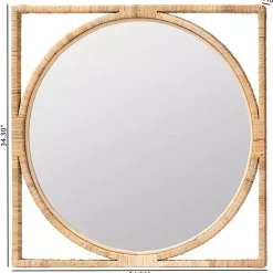 Kirklands Home Bayan Natural Rattan Wall Mirror Hot