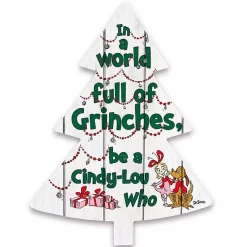 Christmas Art & Wall Decor>Kirklands Home Be a Cindy-Lou Who Tree Wall Plaque