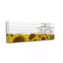 Kirklands Home Be Like A Sunflower Canvas Art Print New