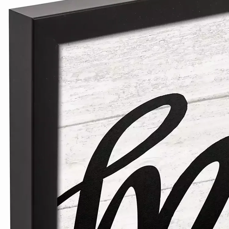 Kirklands Home Be Mine Framed Canvas Wall Plaque Black Sale