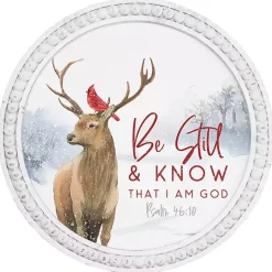 Christmas Art & Wall Decor>Kirklands Home Be Still & Know Wall Plaque