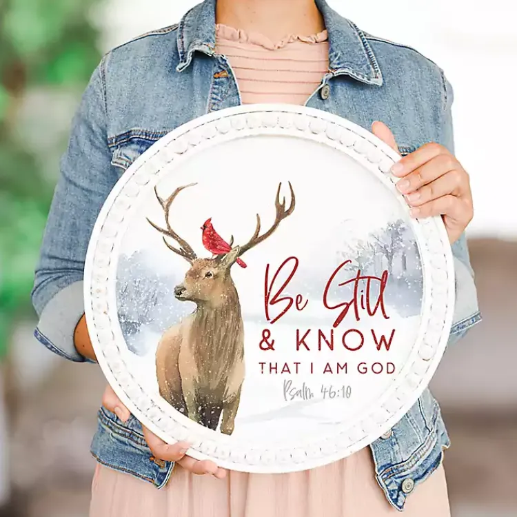 Christmas Art & Wall Decor>Kirklands Home Be Still & Know Wall Plaque