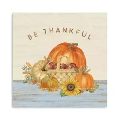 Fall>Kirklands Home Be Thankful Pumpkins Canvas Art Print, 30x30 in.