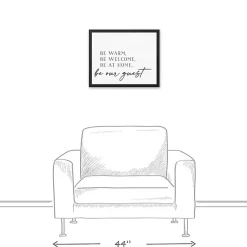 Kirklands Home Be Warm Be Welcome Framed Canvas Art Print Hot