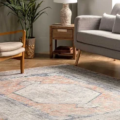 Kirklands Home Bea Distressed Vintage Washable Area Rug, 8x10 Online