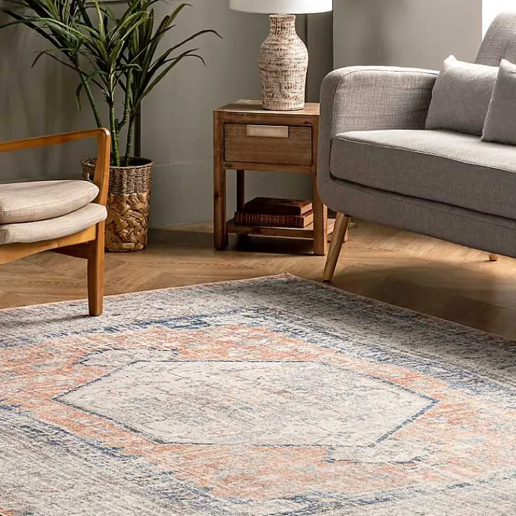 Kirklands Home Bea Distressed Vintage Washable Area Rug, 8x10 Online
