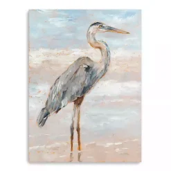 Kirklands Home Beach Heron I Giclee Canvas Art Print, 48x36 in. Blue Clearance