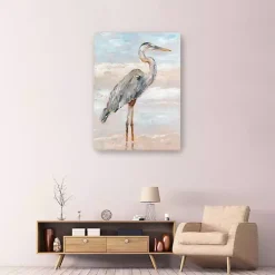 Kirklands Home Beach Heron I Giclee Canvas Art Print, 48x36 in. Blue Clearance