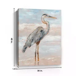 Kirklands Home Beach Heron I Giclee Canvas Art Print, 48x36 in. Blue Clearance