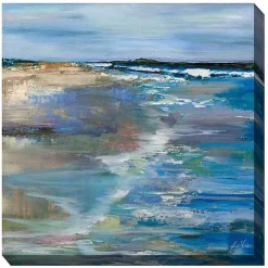 Kirklands Home Beach Walk Outdoor Canvas Art Print Blue Discount
