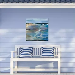 Kirklands Home Beach Walk Outdoor Canvas Art Print Blue Discount