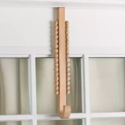 Wreaths>Kirklands Home Beaded Wood Wreath Hanger Tan