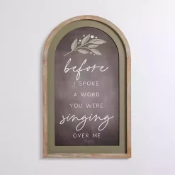 Kirklands Home Before I Spoke A Word Arched Wall Plaque Black Best